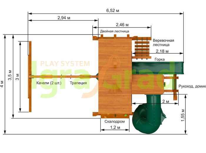 Детская игровая площадка Igragrad Крепость Фани Deluxe 2