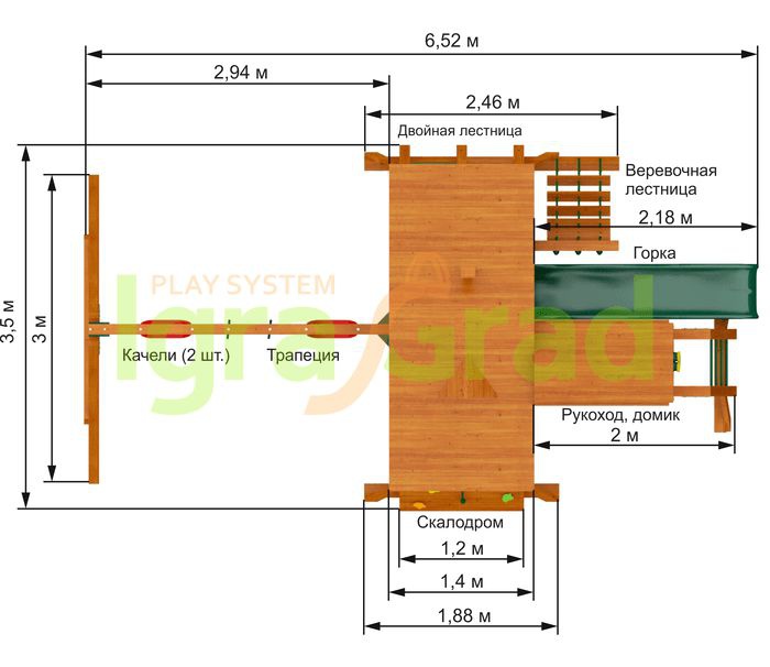 Детская игровая площадка Igragrad Крепость Фани Deluxe