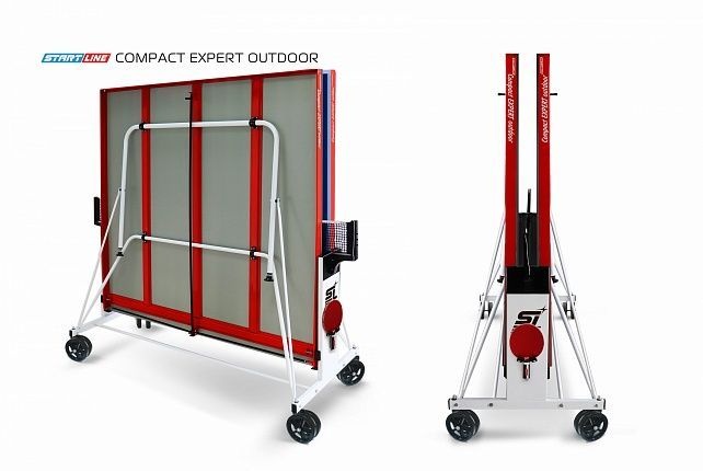 Теннисный стол всепогодный складной Compact Expert Outdoor (274 х 152,5 х 76 см) с сеткой
