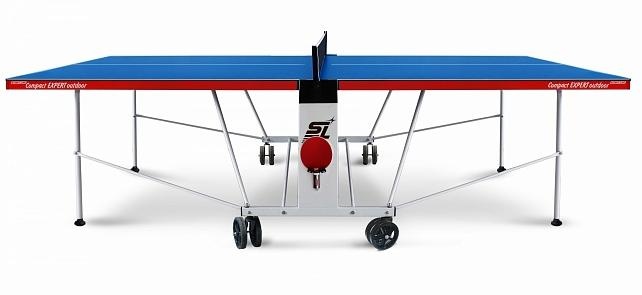 Теннисный стол всепогодный складной Compact Expert Outdoor (274 х 152,5 х 76 см) с сеткой
