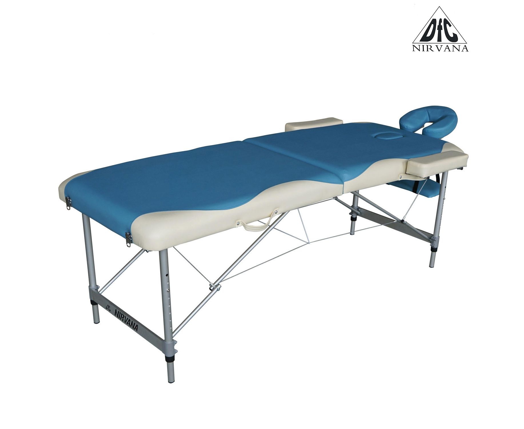 Массажный стол DFC NIRVANA Elegant DELUXE цвет голубой и бежевым