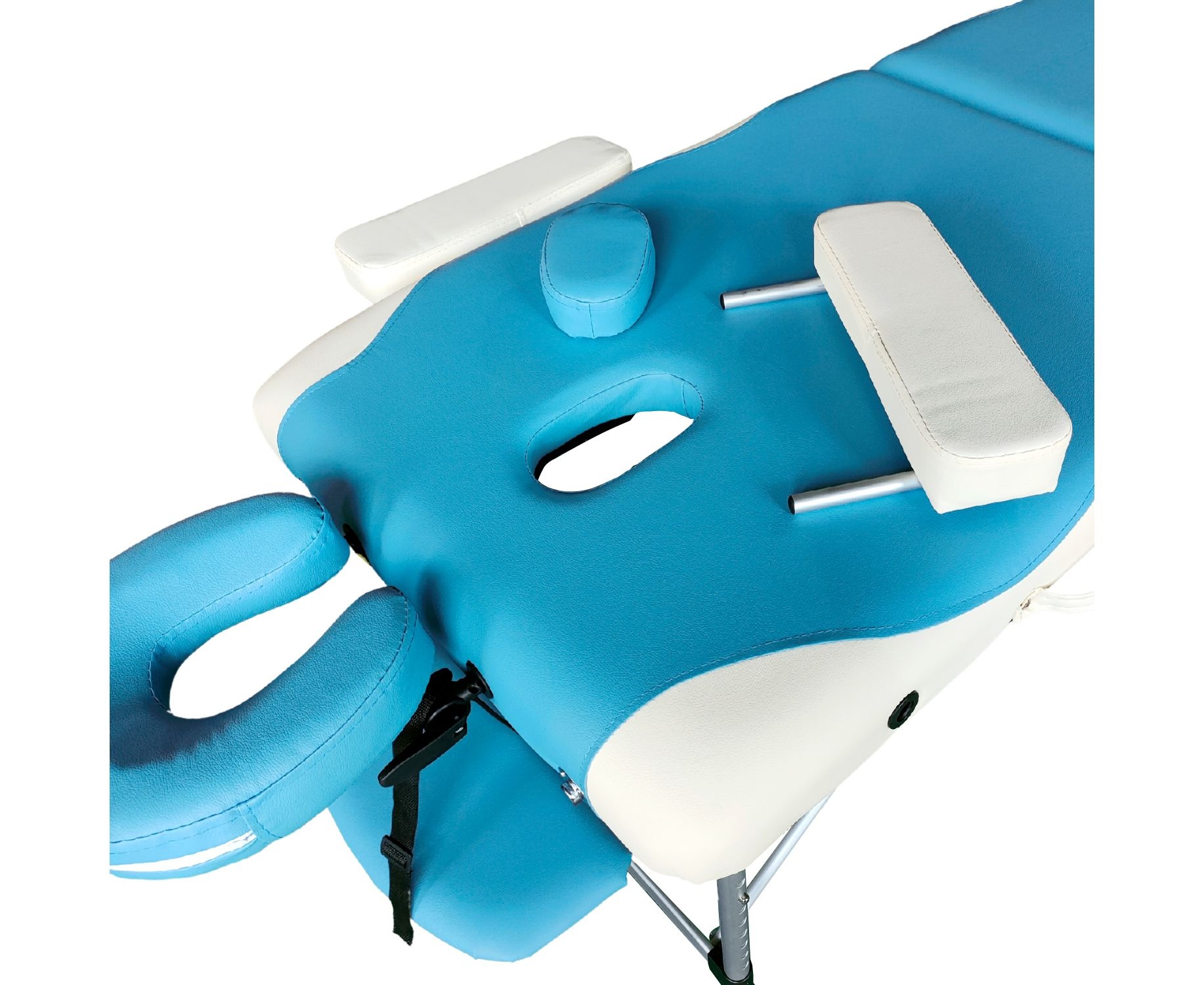 Массажный стол DFC NIRVANA Elegant DELUXE цвет голубой с бежевым