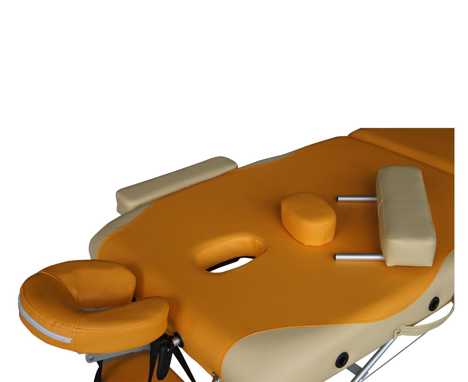 Массажный стол DFC NIRVANA Elegant PREMIUM цвет оранжевый и бежевый