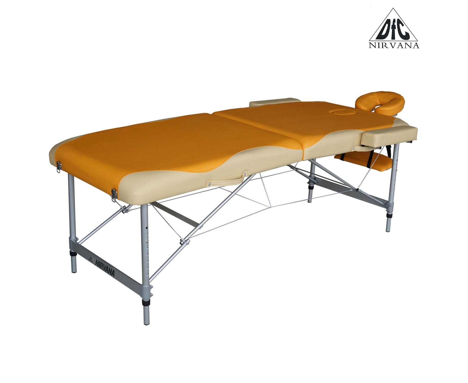 Массажный стол DFC NIRVANA Elegant PREMIUM цвет оранжевый и бежевый