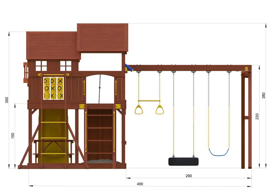 Детский игровой комплекс New Sunrise с рукоходом