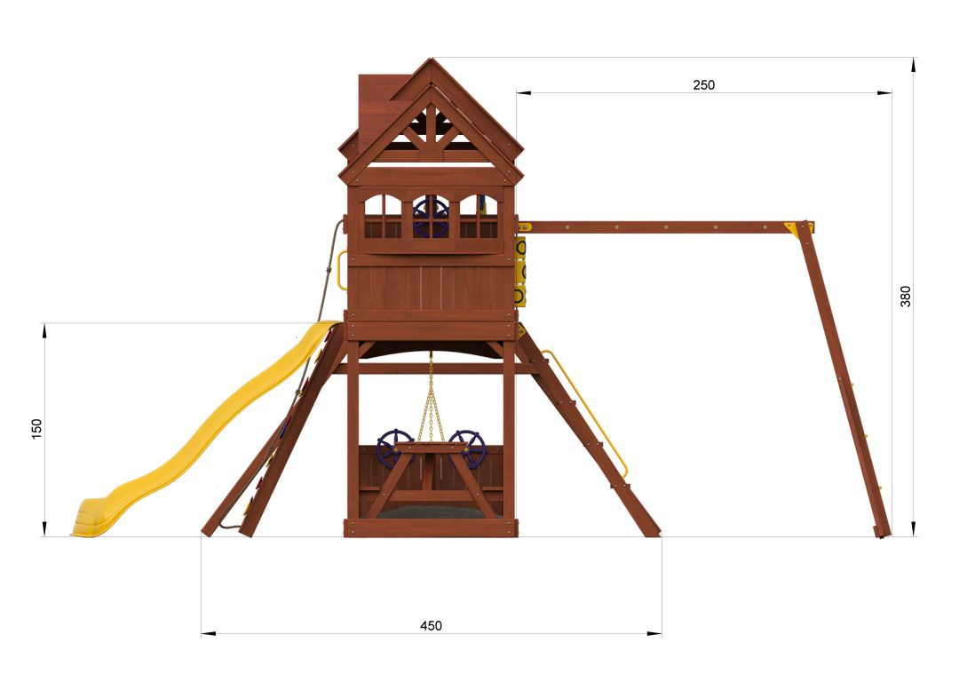 Детский игровой комплекс New Sunrise с рукоходом