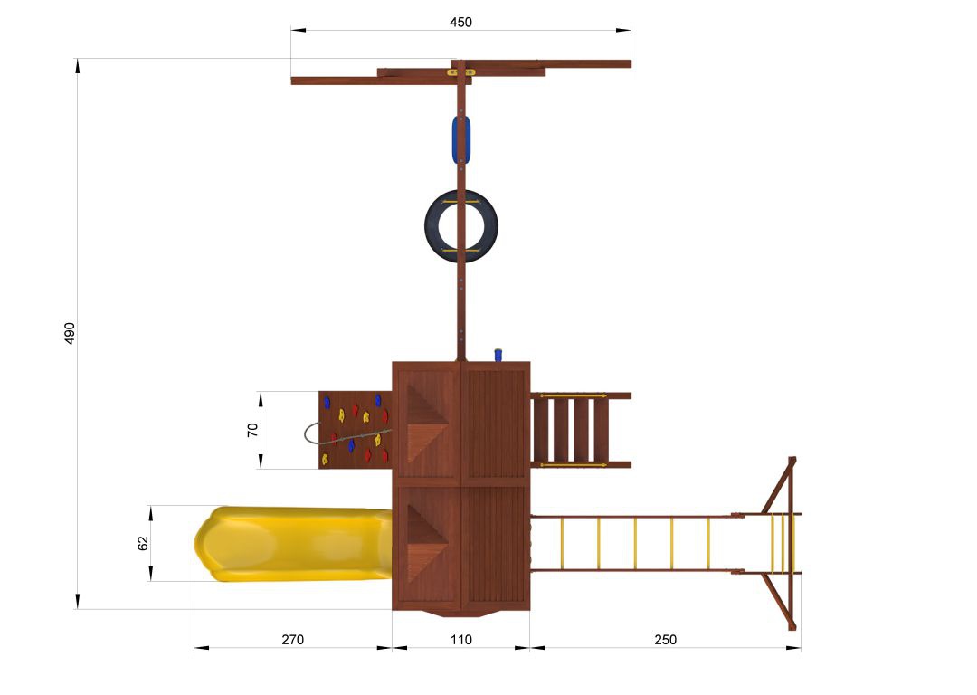 Детский игровой комплекс New Sunrise с рукоходом
