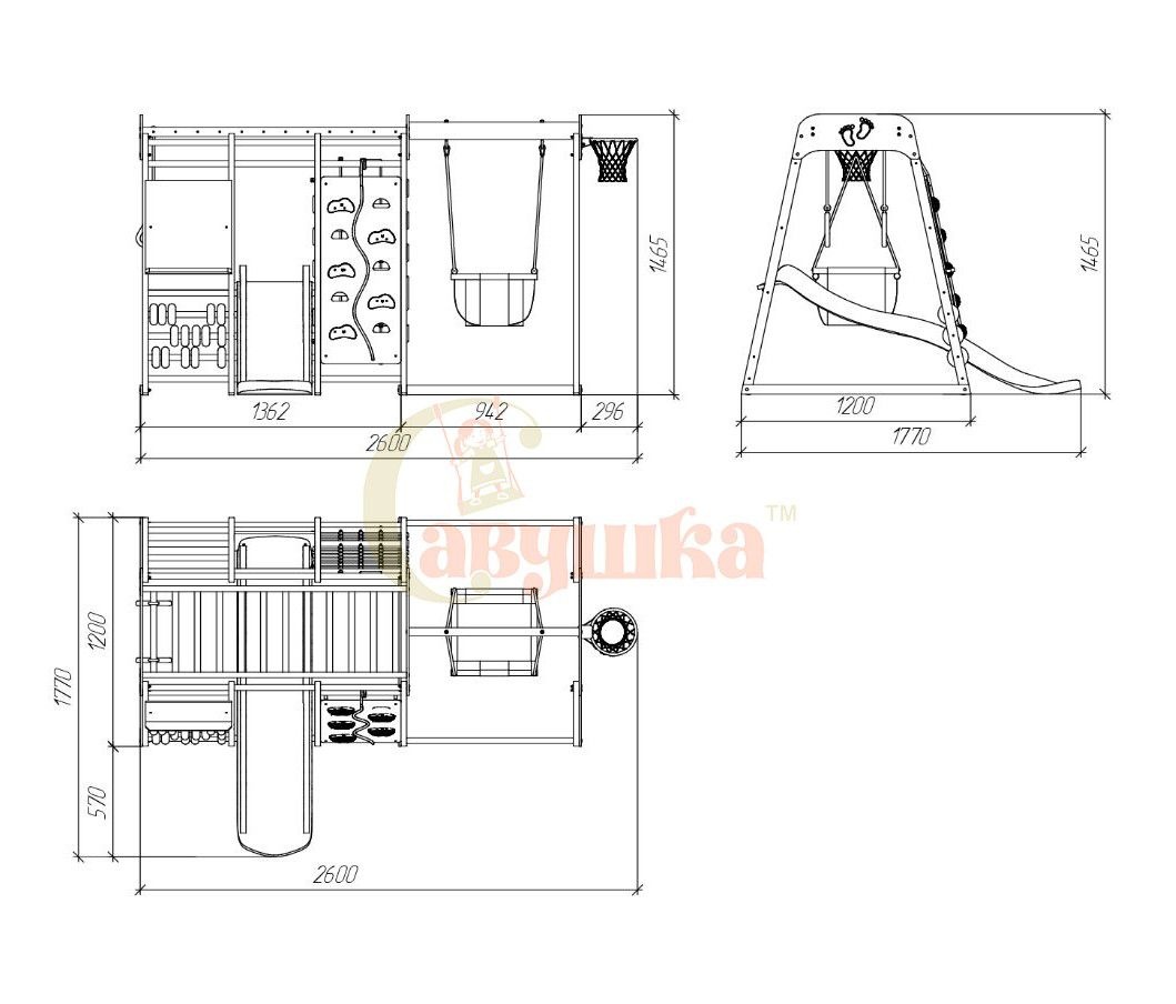 Детский комплекс Непоседа 9 oak