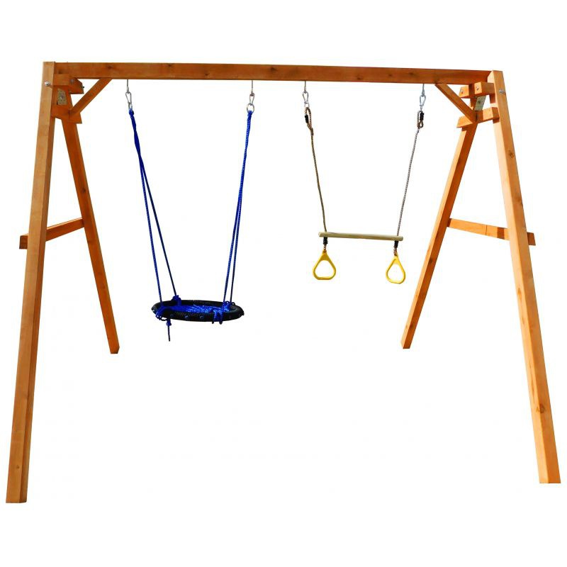 Качели уличные Можга с гнездом 60см и трапецией