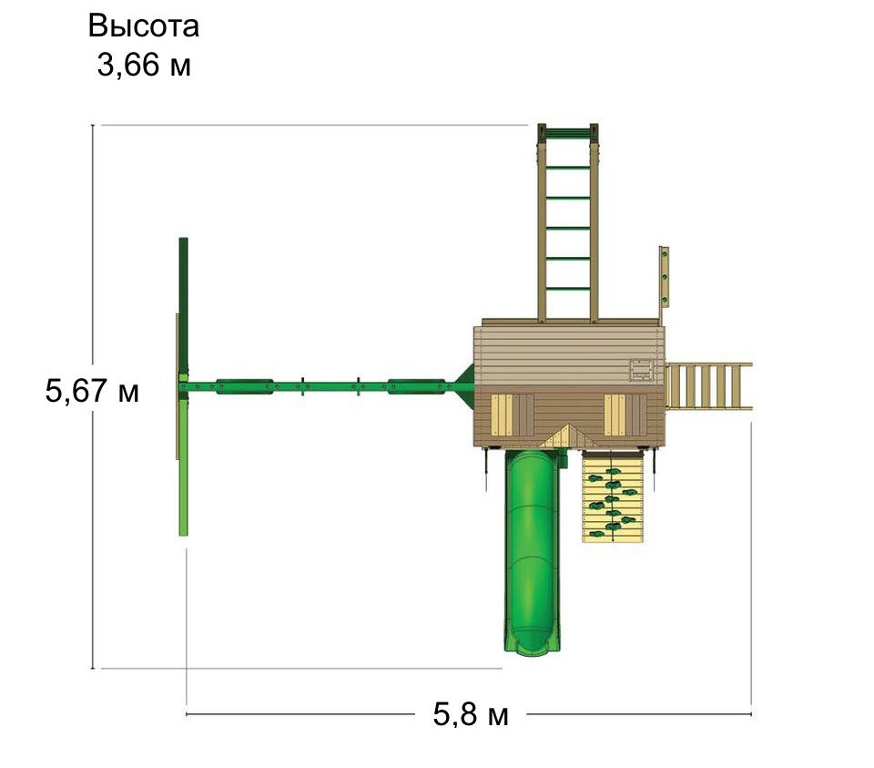 Детский игровой комплекс Рассвет Ривьера с рукоходом
