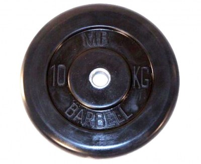 disk-obrezinennyj-barbell-mb-metallicheskaya-vtulka-10-kg-diametr-26-mm