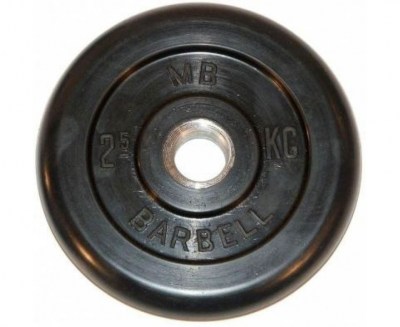 disk-obrezinennyj-barbell-mb-metallicheskaya-vtulka-2-5-kg-diametr-51-mm
