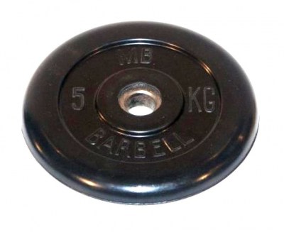 disk-obrezinennyj-barbell-mb-metallicheskaya-vtulka-5-kg-diametr-26-mm