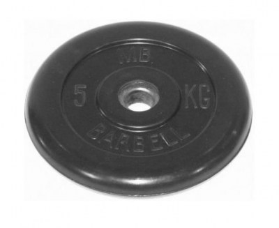 disk-obrezinennyj-barbell-mb-metallicheskaya-vtulka-5-kg-diametr-31-mm