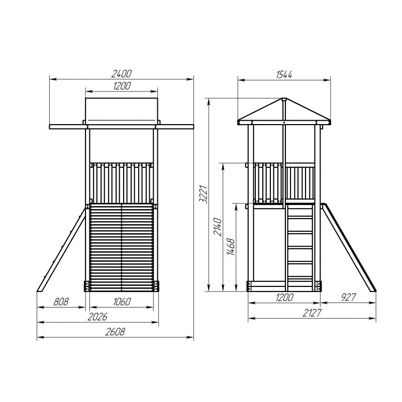 Детская площадка Можга Спортивный городок 3 крыша тент