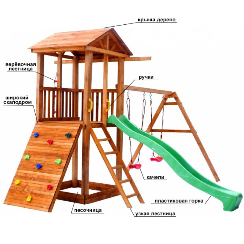 Детская площадка Можга Спортивный городок 5 с качелями