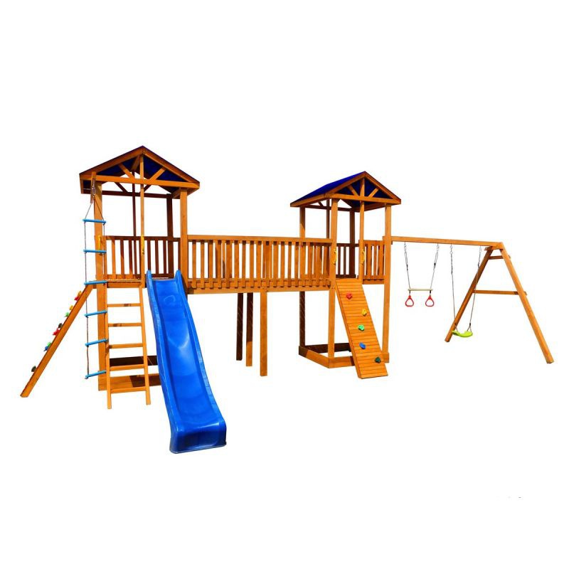 Детская площадка Можга Спортивный городок 7 крыша тентс качелями