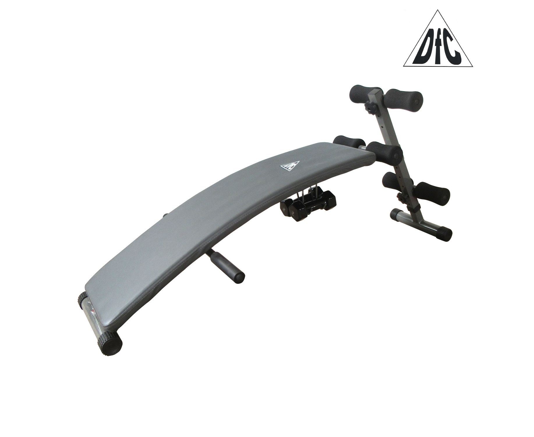 Скамья для пресса DFC складная, c 2 гантелями D101A