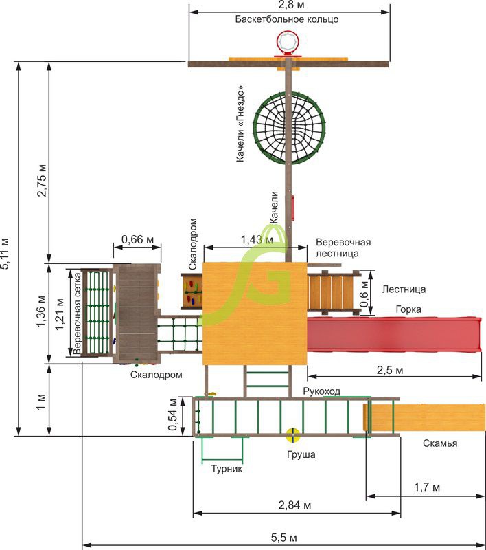 Детская игровая площадка Igragrad Спорт 2
