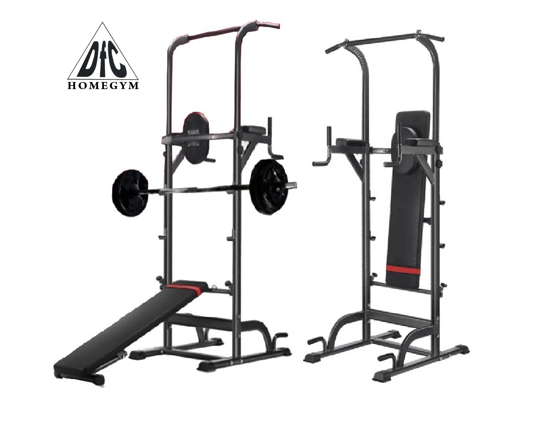 Турник-брусья со скамьей DFC Power Tower G005