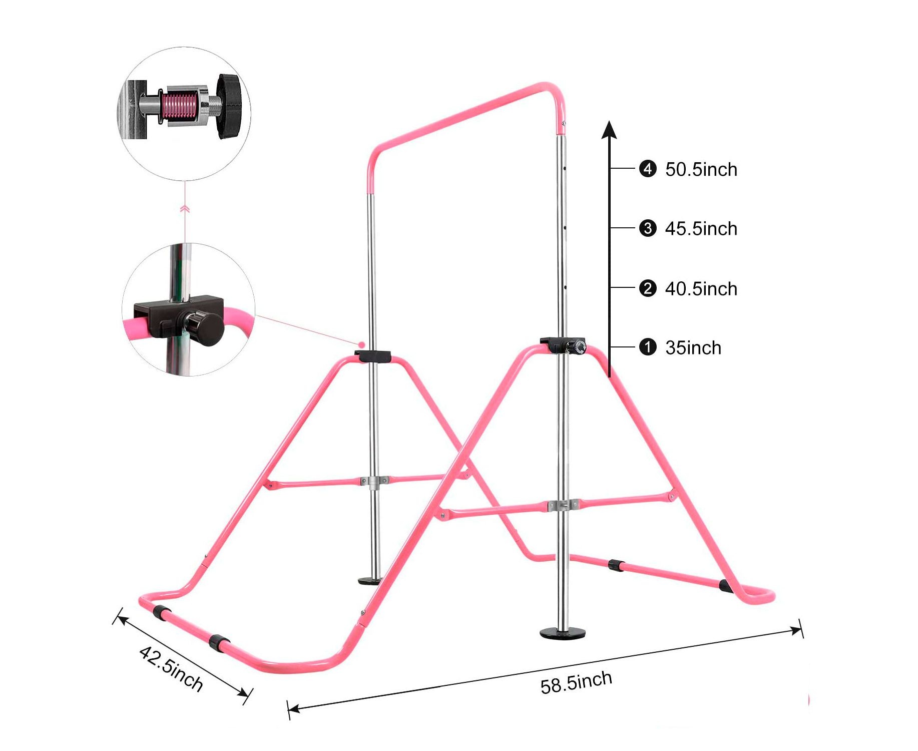 Турник для детей DFC GC001 складной розовый