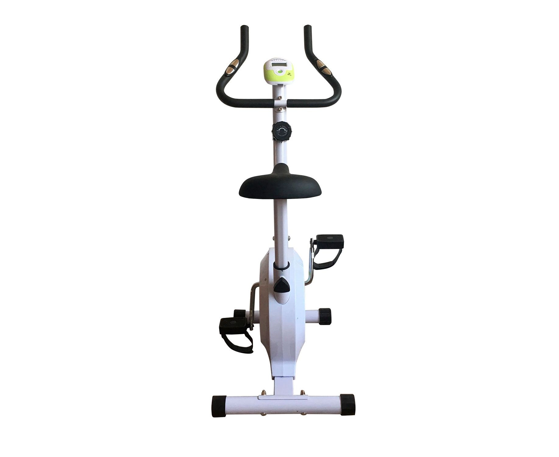 Велотренажер DFC B504B магнитный (белый корпус зеленая полоса)
