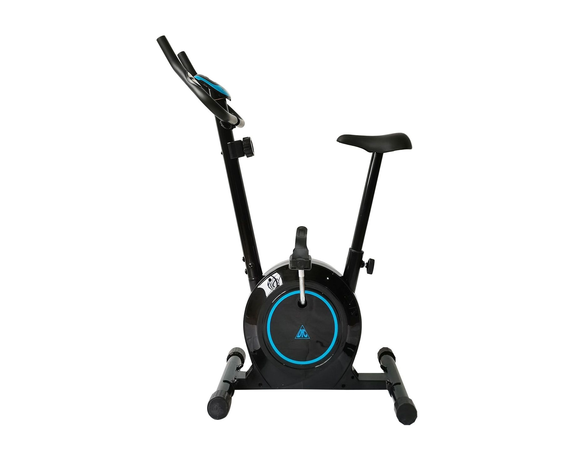 Велотренажер DFC B504BB магнитный (черный корпус голубая полоса)