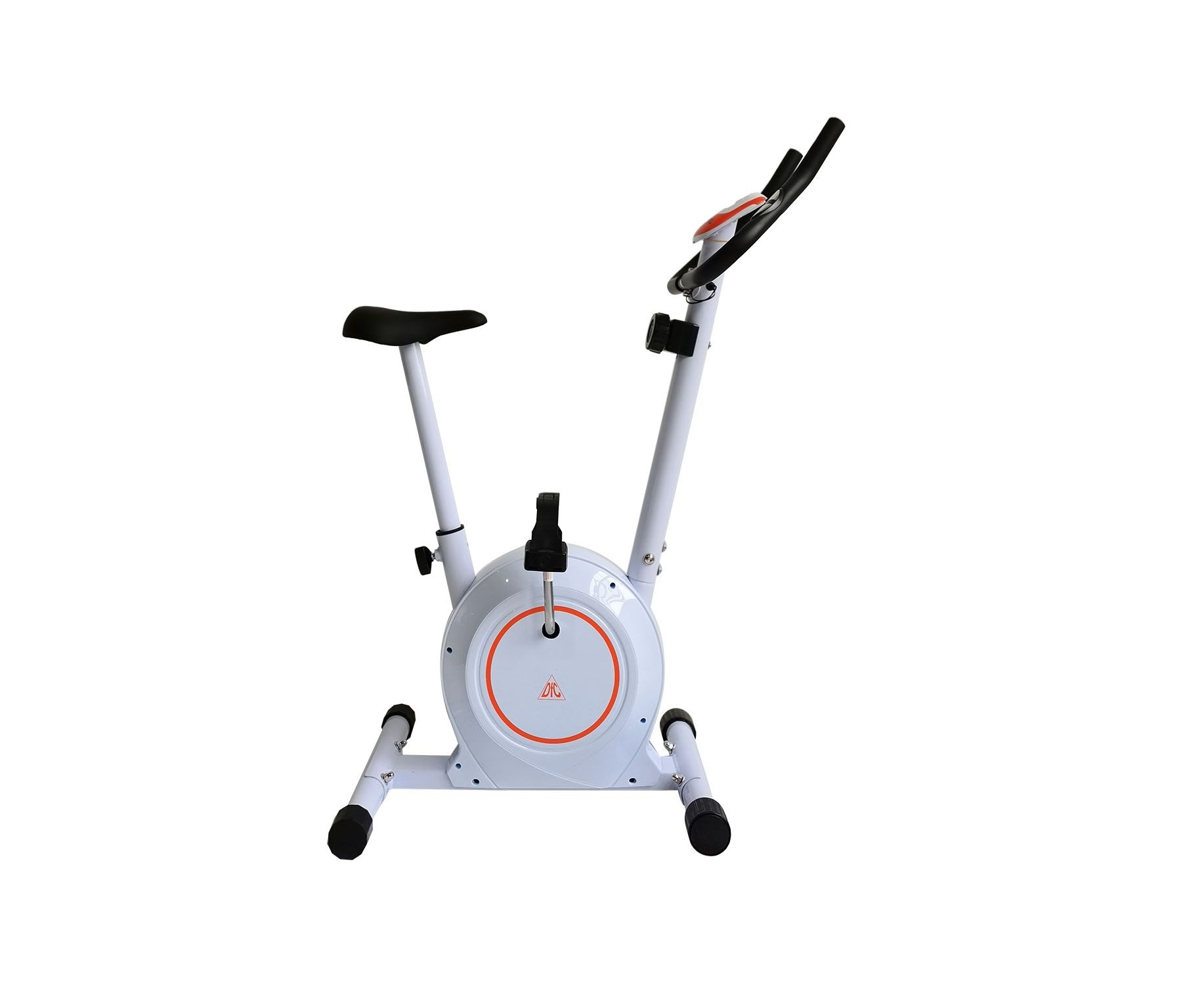 Велотренажер DFC B504BWO магнитный (белый корпус оранжевая полоса)