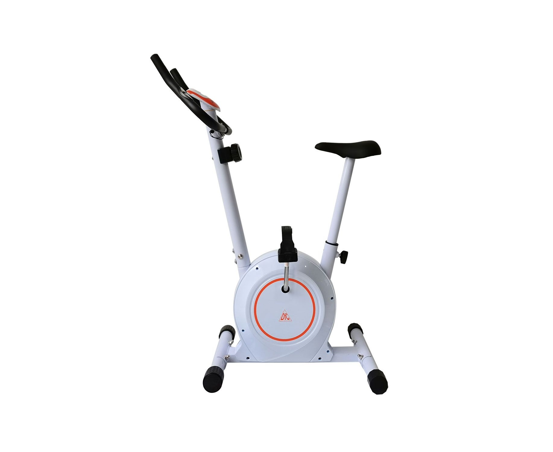 Велотренажер DFC B504BWO магнитный (белый корпус оранжевая полоса)
