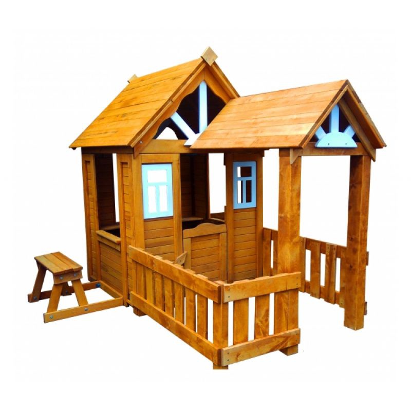 Детский домик Можга Солнечный Р910 с верандой