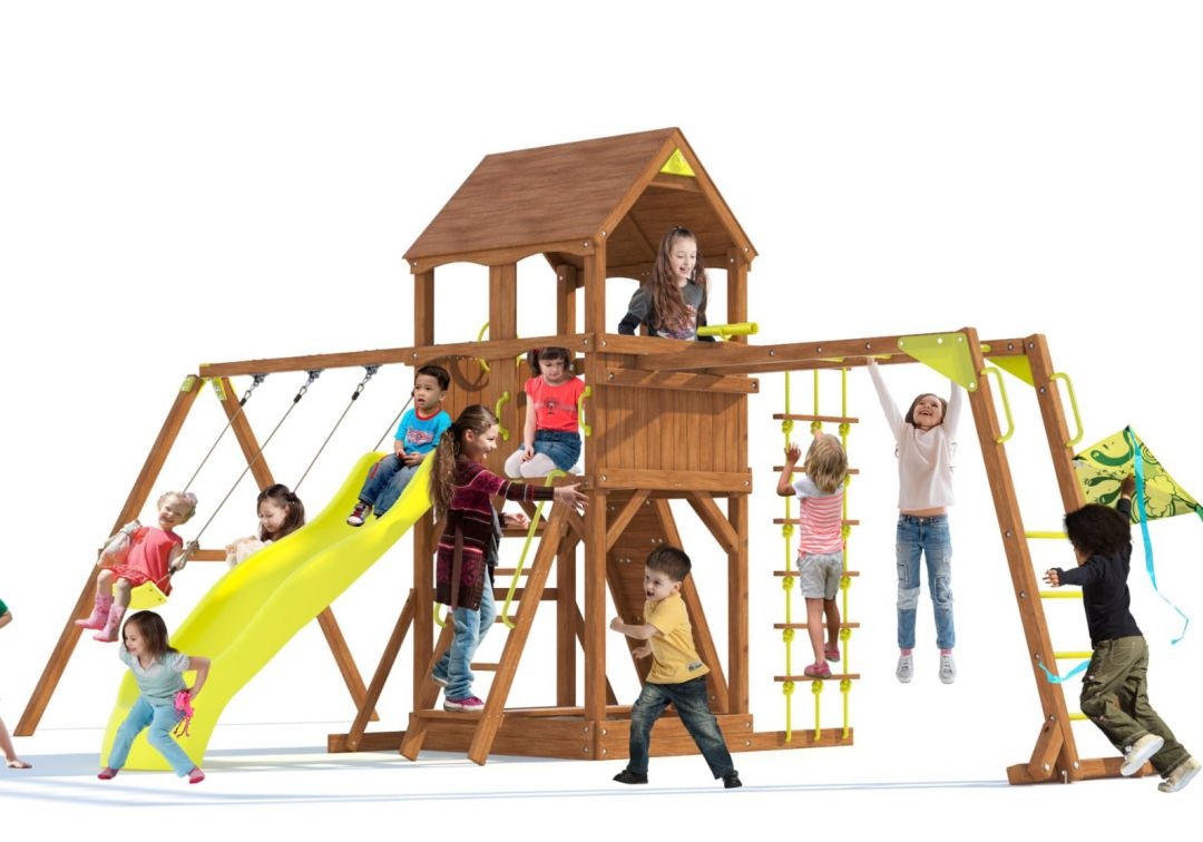 Детская деревянная площадка MoyDvor Париж с рукоходом 2023